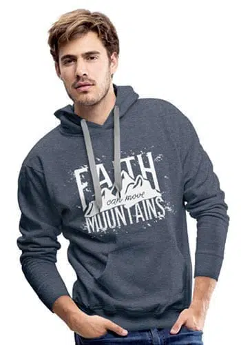 Christliche Männer T-Shirts und Kleidung - Männer Hoodie - Faith can move mountains von Jesus Shirts